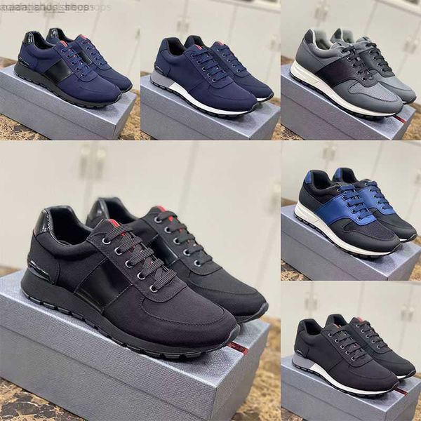 

2023 designer men prax 01 casual shoes nylon brushed leather nylon mesh brand skateboard walking runner sneakers size 38-46, Black