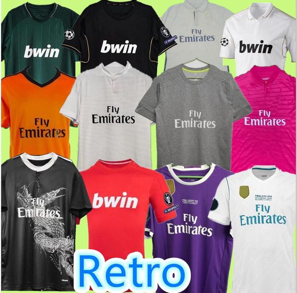 

2016 2017 2018 real madrids soccer jerseys 16 17 18maillot benzema modric retro football shirts vintage kroos bale sergio ramos ronaldo cami, Black;yellow