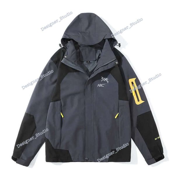 

arc jacket designer sportswear men's outdoor autumn sports casual loose warm windproof waterproof fashionable thin breathable hooded, Black;brown