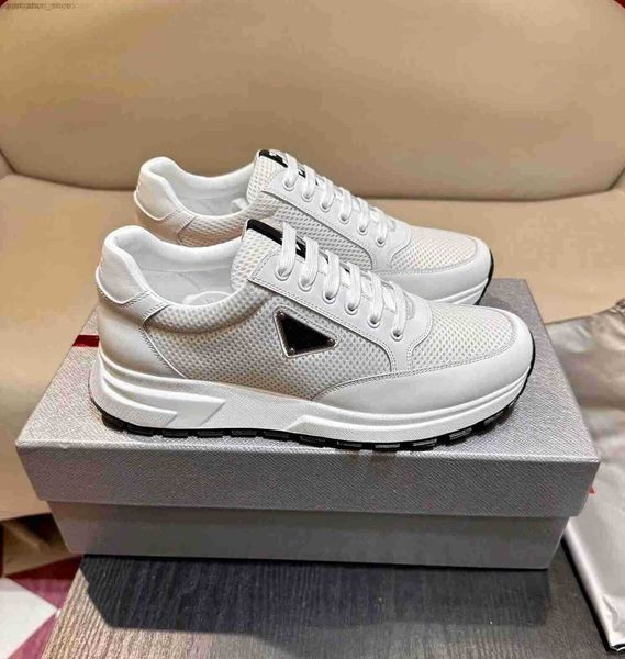 

luxury brand prax 01 sneakers shoes men re-nylon brush leather low trainers mesh breath skateboard walking famous brand runner sports eu38-4, Black