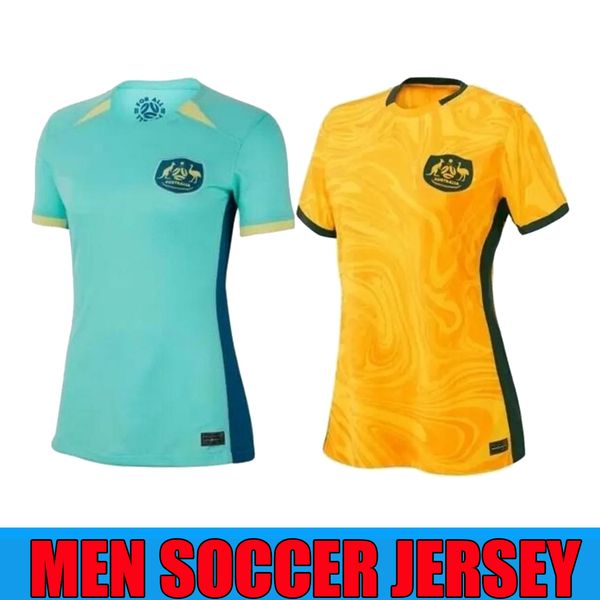 

2023 australia women national team soccer jersey cooney-cross micah carpenter raso hunt wheeler chidiac gorry vine football men and kids shi, Black;yellow