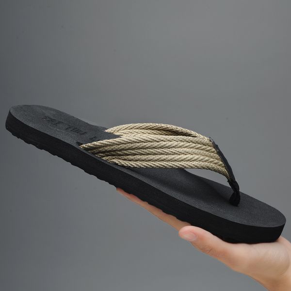 

man sandals flip flops for women stylish slipper fashion classics sandal slipper flat shoes slide eu 35-42, Black