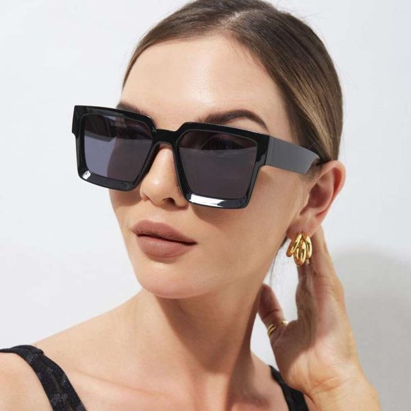 

item title style big frame square sunglasses fashionable women trend sun shade classic, White;black