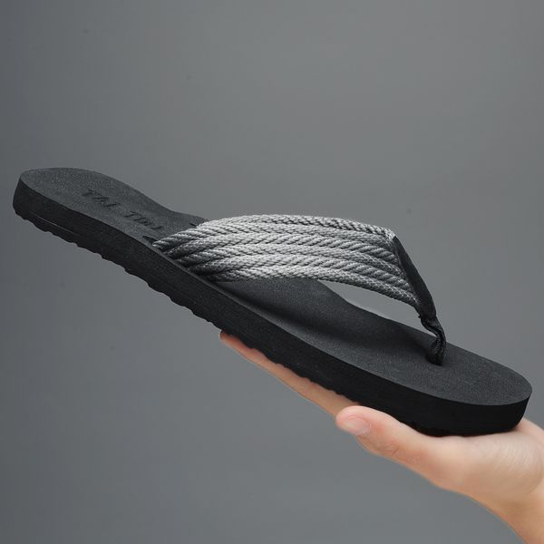 

2024 man sandals flip flops for women stylish slipper fashion classics sandal slipper flat shoes slide eu 35-42, Black