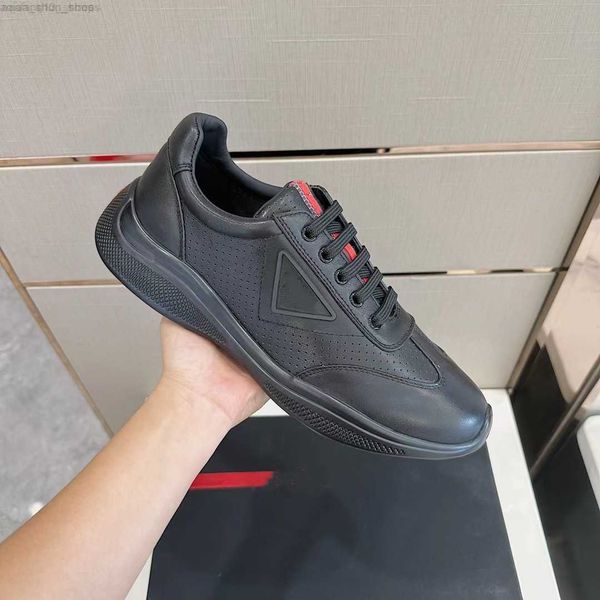 

2023s s luxury brand prax 01 sneakers shoes men re-nylon brush leather low trainers mesh breath skateboard walking famous brand runner sport, Black