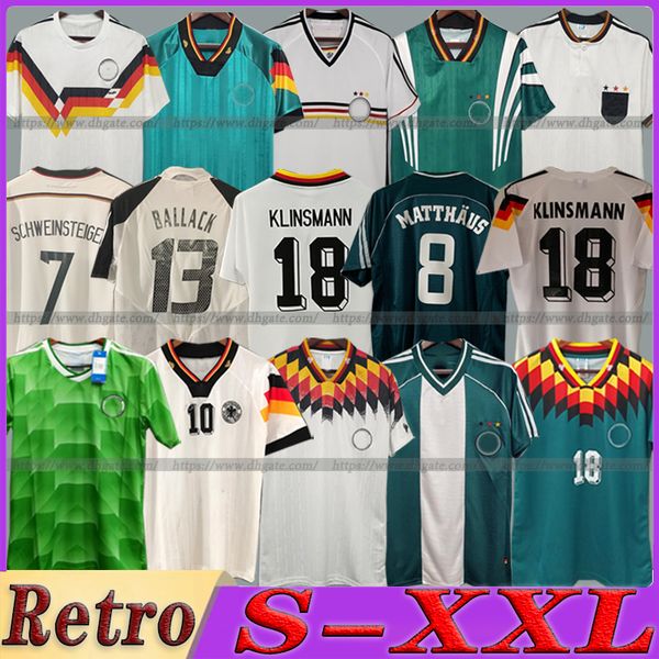 

germany retro soccer jerseys 1980 1988 1990 1992 1994 1996 1998 2002 2004 2006 2010 2014 vintage football shirts t west voller moller gotze, Black;yellow