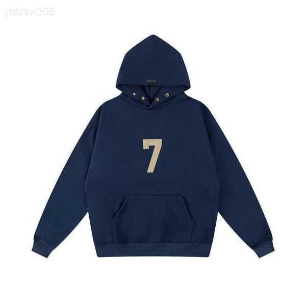 

ess hoodies fears of god number 7 flocked high street hooded plush sweater fog essen loose jacket mens womens hoodyst66, Black