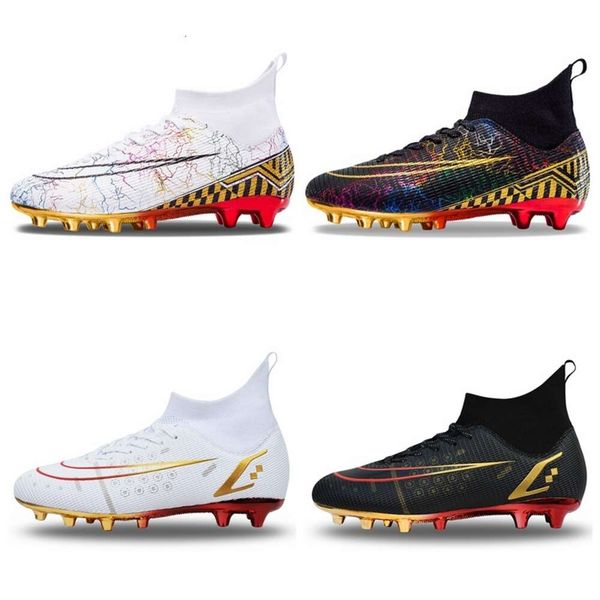 

womens mens kids high football shoes children's ag soccer shoes long nail youth professional training shoes