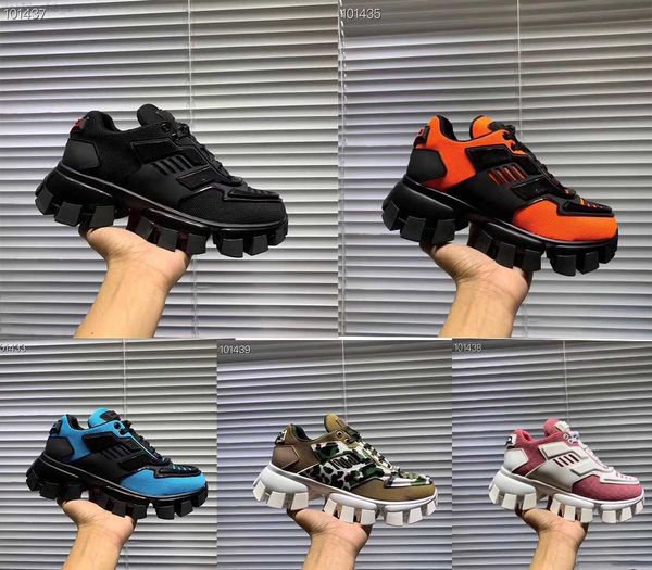 

2021 mens women casual shoes 19fw lates p cloudbust thunder low lace up shoe camouflage capsule series color matching increase platform men, Black