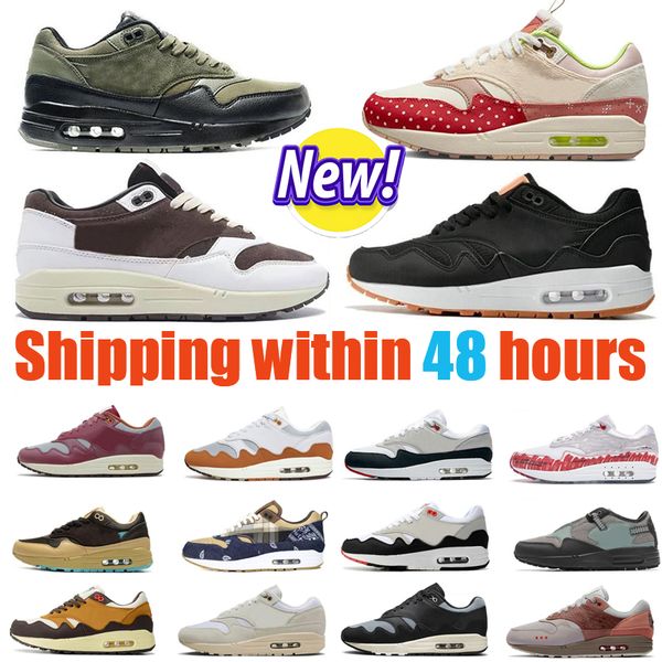 

2023 max 1 running shoes air patta waves noise anniversary red royal aqua monarch travis cactus jack baroque brown white gum sole premium bl