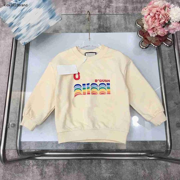 

designer baby clothes kids hoodies long sleeved sweater size 100-150 cm colorful letter logo printing round neck sweatshirts aug30, Black