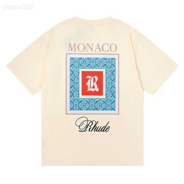 

2023 summer rhude t shirt mens designer t shirt rhude casual shirts man womens tees short sleeves sell luxury men hip hop clothes us size s-, White;black