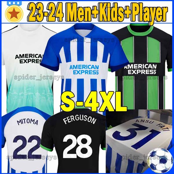 

xxxl 4xl 23 24 ansu fati soccer jerseys ferguson mitoma webster march lamptey gross lallana undav football shirt 2023 2024 mitoma caicedo ki, Black;yellow