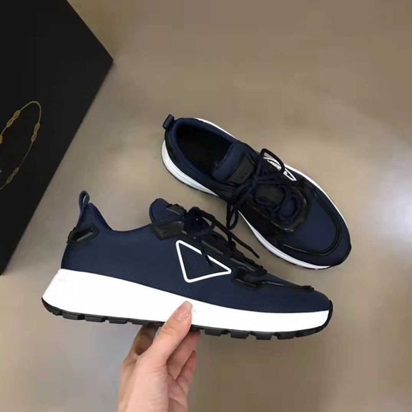 

prax 01 men sneaker shoes brushed leather trainers man technical rubber skateboard walking re-nylon white black sports with box