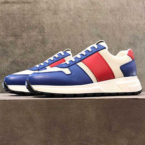 

mens platform shoes designer prax 01 leather and technical fabric sneakers mesh trainer fashion luxury outdoor casual shoes with box 296, Black