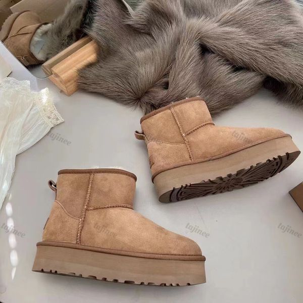 

Classic Mini Snow Boots Australia Women Platform Boot Tasman winter sheepskin Warm Tazz Booties, Color1