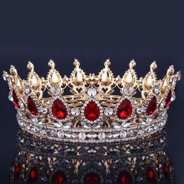 

luxury bridal crown headpieces rhinestone crystals royal wedding crowns princess crystal hair accessories birthday party tiaras qu231r, Silver