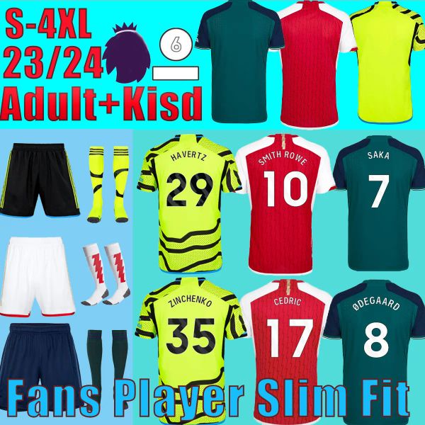 

23 24 g.jesus soccer jerseys rice smith rowe saka fans player thomas martinelli tierney 2023 2024 football shirt men kids odegaard sambi fab, Black;yellow