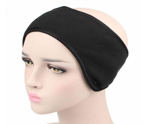 

2019 new fashion winter double deck ear muffs headband ear warmer polar fleece hair band skiing ear warmer outdoor 10pcs5853359, Blue;gray