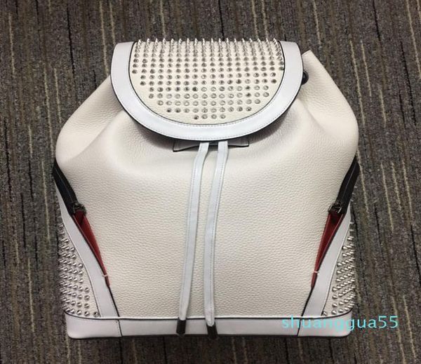 

designer 2021 new women men school backpack branded lamb skin spike bags with crystal black color handbags sport backpack 4661270