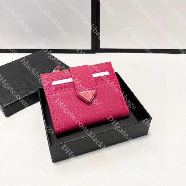 

designer wallet women classic triangle wallet genuine leather card holder mini coin purse credit cards pocket organizer 5a, Red;black