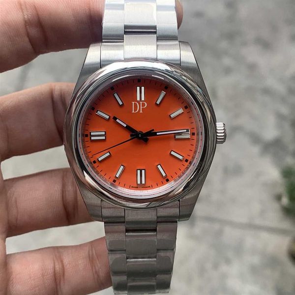 

master design automatic mechanical men's watch luxury fashion colorful dial folding buckle sapphire glass star business h277l, Slivery;brown