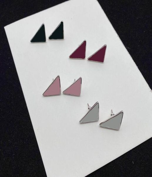 

fashion triangle stud hoop for women charm earrings letter lovers wedding charm girl ears christmas gift accessories2752784, Golden;silver