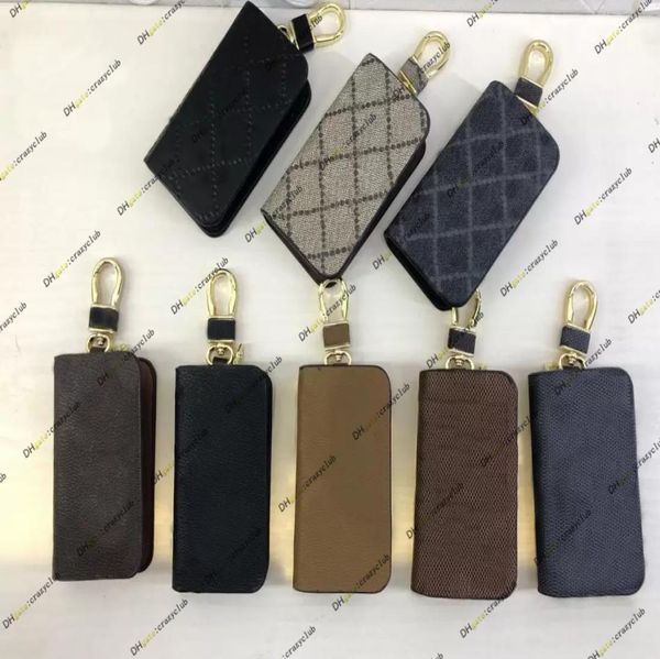 

men universal car key bags case designer male leather key039s holder women zipper smart keychain cases cars keys pouch b9177194, Red;blue