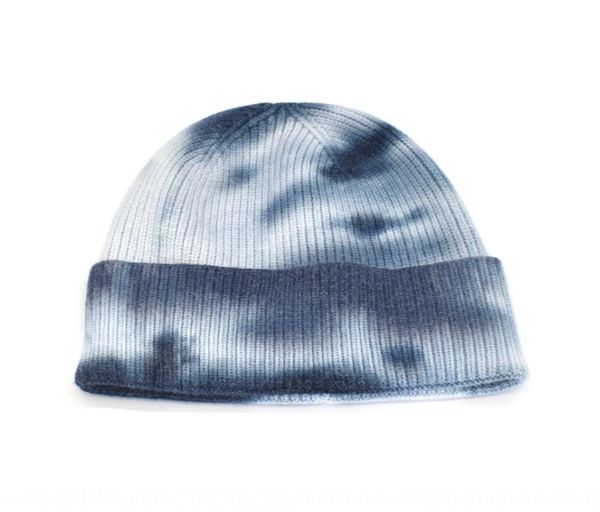 

bwhm hat new designer cap print spot autumn and winter leopard knit warm woolcap wool ball no brim man head knitted hat7424007, Blue;gray