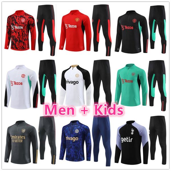 

tracksuit tracksuits football training soccer jersey survetement futbol 2023 24 25 suits kit kids kits men boys jacket tuta set sets jerseys, Black;yellow