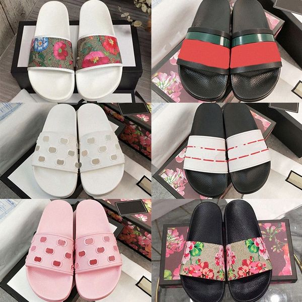 

web slides sandal slippers bloom women leather pink red green black white floral strawberry print slide canvas rubber flowers summer f m3rg#
