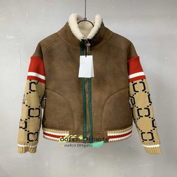 

5a designer down jacket women's parka winter fur integration white goose filling splicing wool knitted fabric warm men's coatwpfd, Black