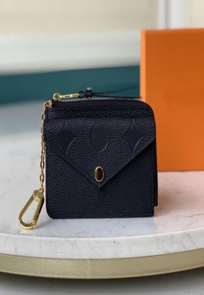 

card holders embossed flowers designer wallets luxurys chain wallet leather bag classic letters key coin purse origin6128519, Red;black
