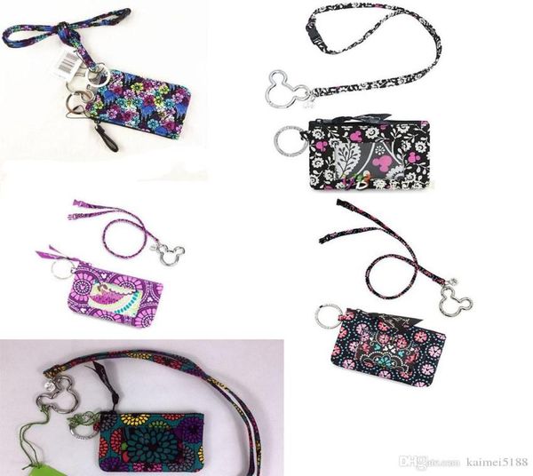 

cartoon pattern zip id case with lanyard id card holder0127278593, Brown;gray