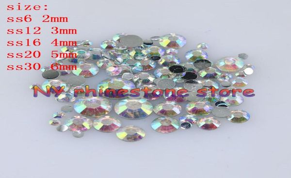 

100010000pcsbag 26mm clear ab resin crystal rhinestones flatback super glitter nail art strass wedding decoration applique non 4746014, Black
