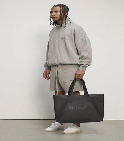 

2021 trendy men waist essentials black coated canvas tote bag men039s9194160