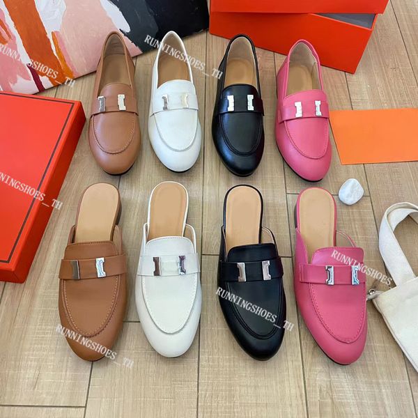 

designer shoes paris loafer shoes women h dress fashion shoes muller shoes flat bottomed genuine leather oxford shoes, Black