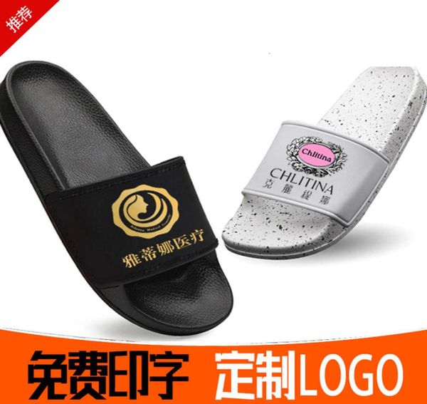 

slippers sals men039s women039s printed name private custommade lovers wear black and white summer enterprise beauty salon4614027