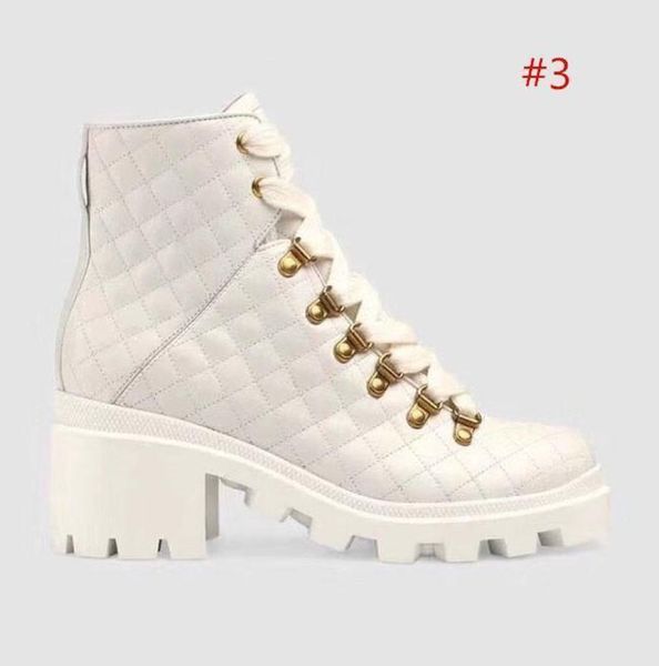 

2019 womens leather shoes lace up ribbon belt buckle ankle boots factory direct female rough heel round head size352801965, Black