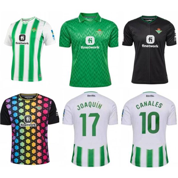 

2023/24 real betis soccer jerseys 2024 isco s.altimira joaquin fekir b.iglesias shirt mens a.guardado aitor r. goalkeeper gk football unifor, Black;yellow