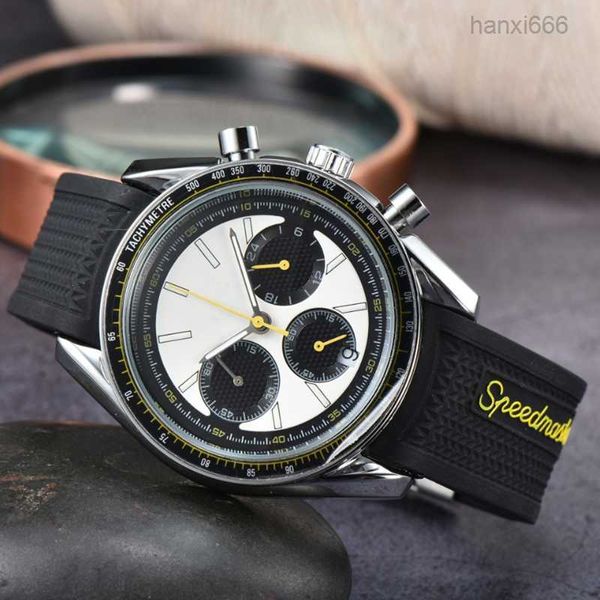 

new omeg men's full scale working quartz luxury timepiece rubber band fashion wrist, Slivery;brown