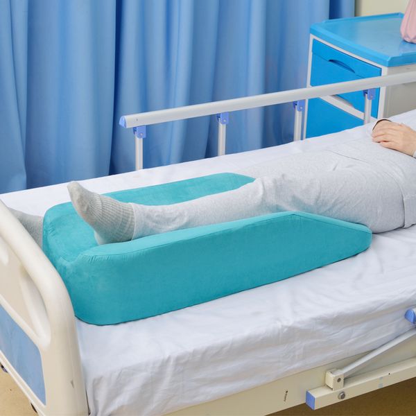 

pain relieve leg elevation pillow bed wedge circulation memory foam for elderly supporting rest knee brace sleeping