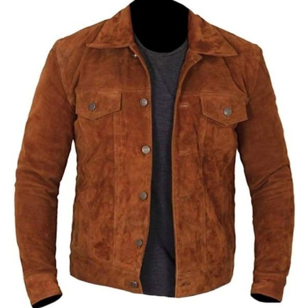 

men's jackets true suede leather brown jacket fashion rider retro button coat men clothing 230901, Black;brown