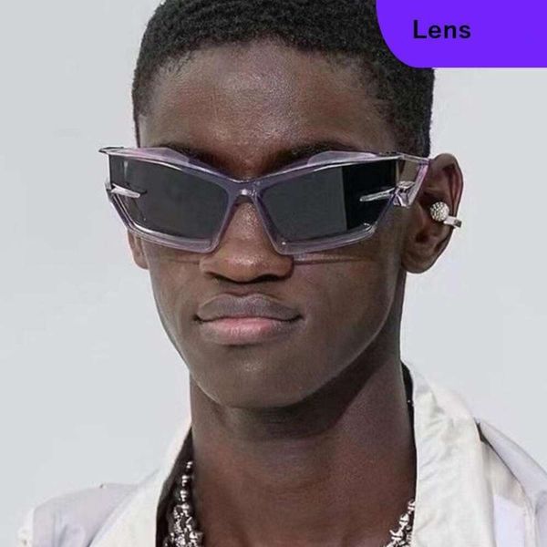 

future technology sunglasses ins unique concave style trendy, White;black