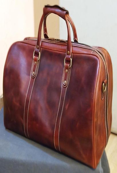 

cow leather weekender holdall gym travel bag019877266