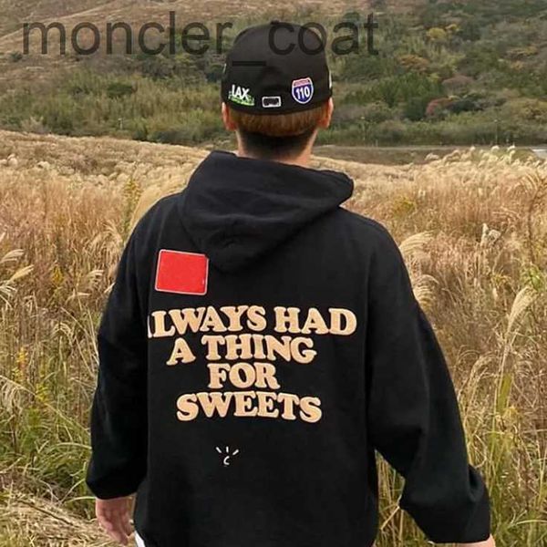 

designer mens hoodies funny foam letters print hoodie plus fleece high street hip hop style hooded sweater hoodie jacket for men and women c, Black