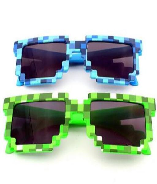 

novelty vintage mosaic sunglasses for kids square pixel sunglasses trendy mosaicic glasses kids party prop8769892, White;black