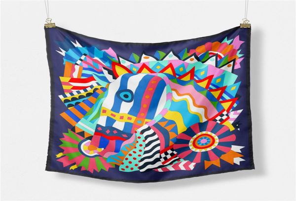 

hbp 53cm design square scarf women 2022 luxury silk bandana headband fashion hijab neck for ladies 2022 new 2207257379455, Blue;gray