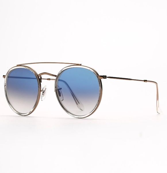 

round fashion sunglasses double bridge model womens mens sunglass uv protection lenses sun glasses woman des lunettes de soleil3195117, White;black