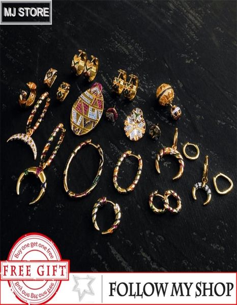 

s925 silver ear studs tribal earring charm copy 11 multicolor earring with geometric shapes women luxury brand monaco jewelry 2205168952, Golden;silver